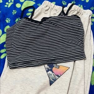 romwe/ shein top and sweats